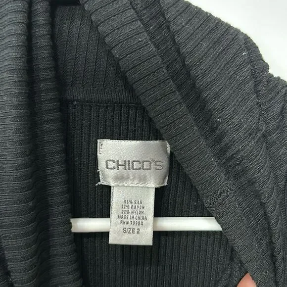 Vintage Silk / Rayon / Nylon Turtleneck Sweater - Picture 3 of 3